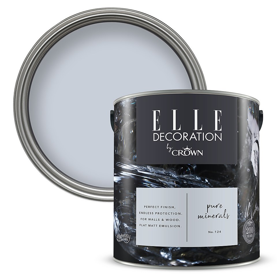 ELLE Decoration by Crown Flat Matt Paint Pure Minerals - 2.5L