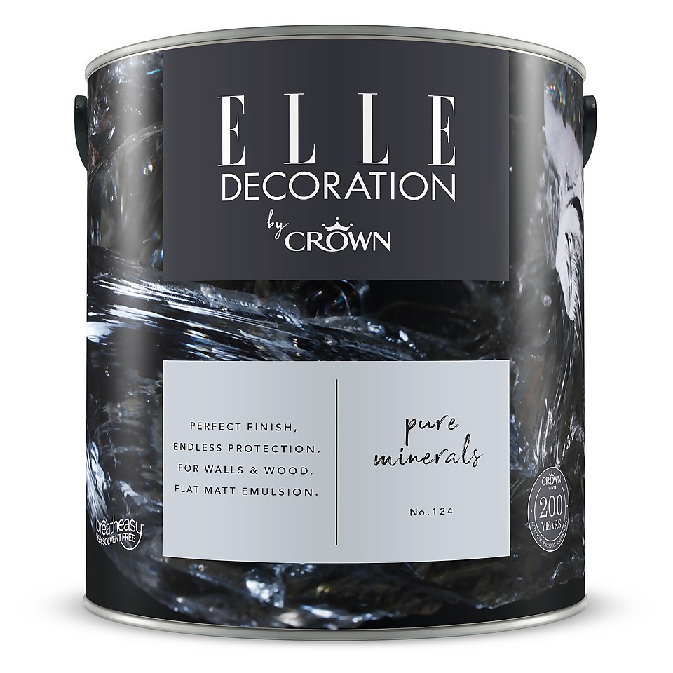 ELLE Decoration by Crown Flat Matt Paint Pure Minerals - 2.5L