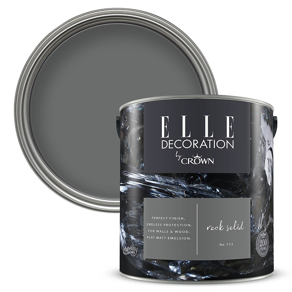 ELLE Decoration by Crown Flat Matt Paint Rock Solid - 2.5L