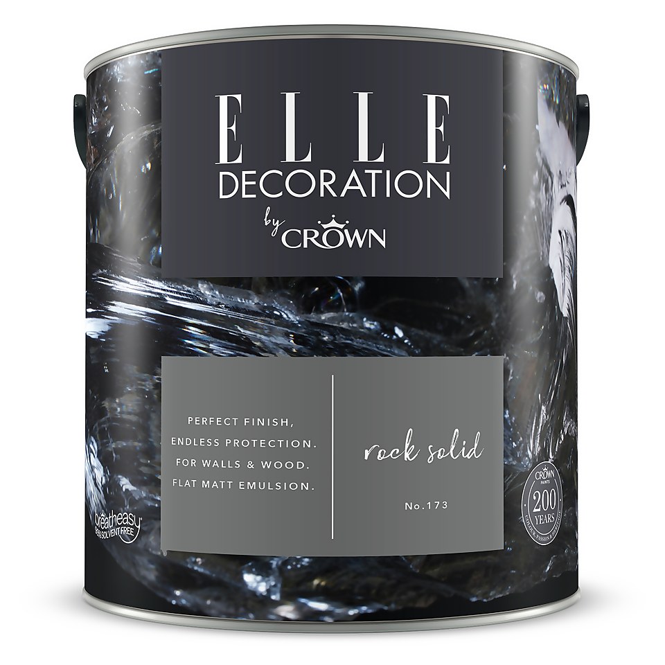 ELLE Decoration by Crown Flat Matt Paint Rock Solid - 2.5L
