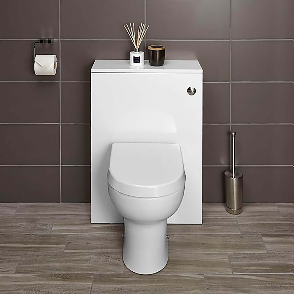 Bathstore Alpine Duo 600mm Toilet Unit (including Dual Cistern Fittings) - Gloss White