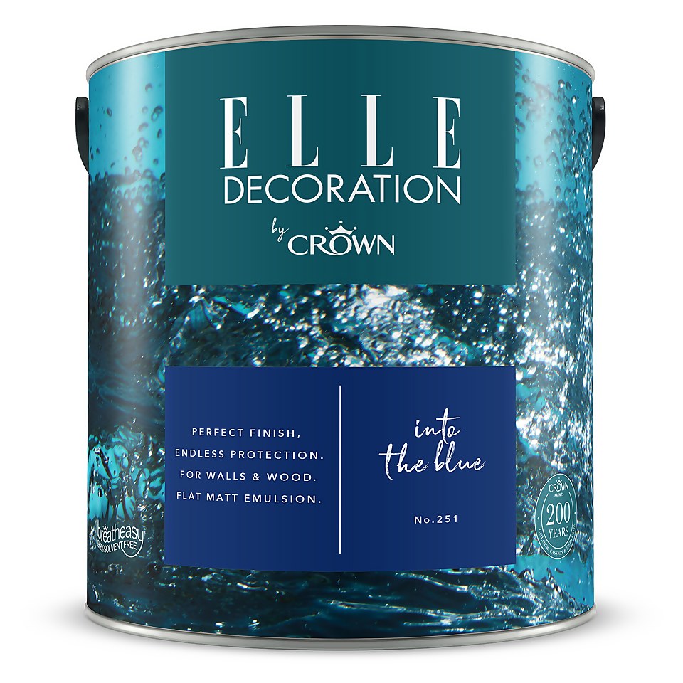 ELLE Decoration by Crown Flat Matt Paint Into The Blue - 2.5L