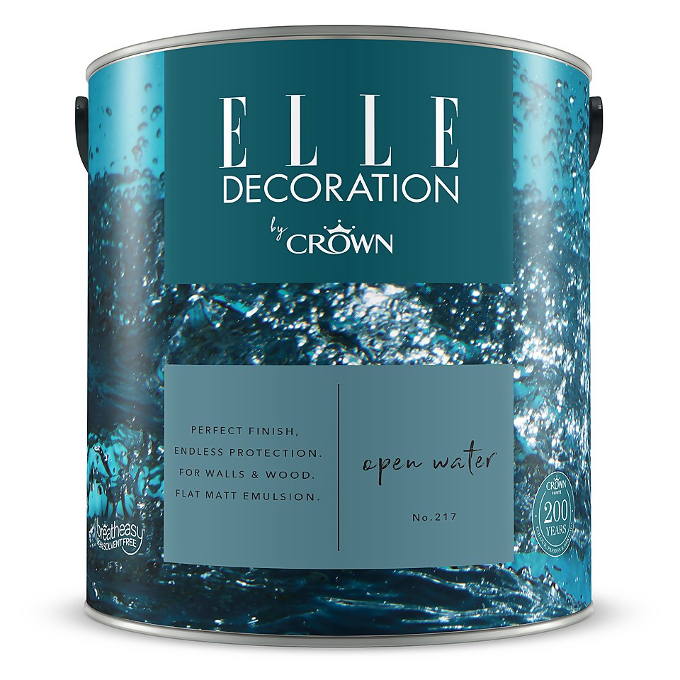 ELLE Decoration by Crown Flat Matt Paint Open Water - 2.5L