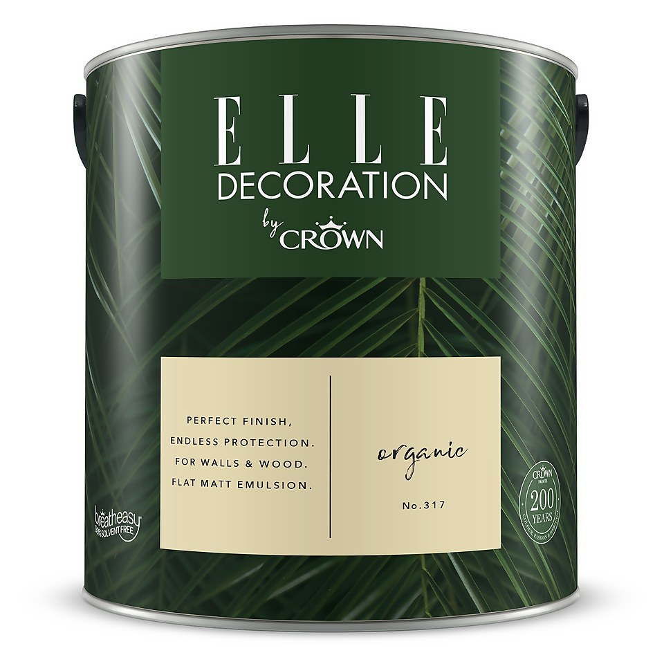 ELLE Decoration by Crown Flat Matt Paint Organic - 2.5L