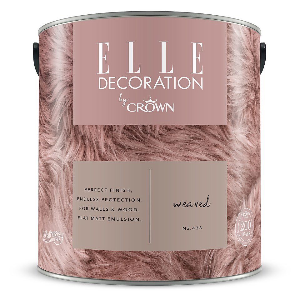 ELLE Decoration by Crown Flat Matt Paint Weaved - 2.5L