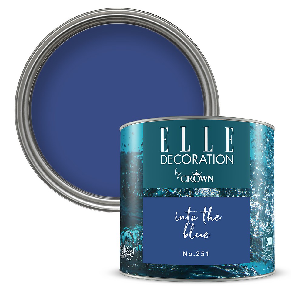 ELLE Decoration by Crown Flat Matt Paint Into The Blue - Tester 125ml