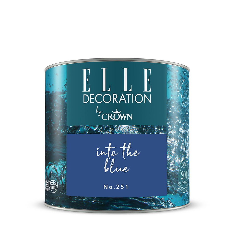 Elle Decoration By Crown Flat Matt Paint Into The Blue Tester Ml