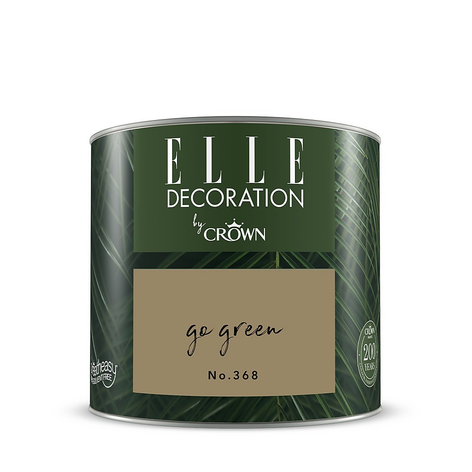 ELLE Decoration by Crown Flat Matt Paint Go Green - Tester 125ml