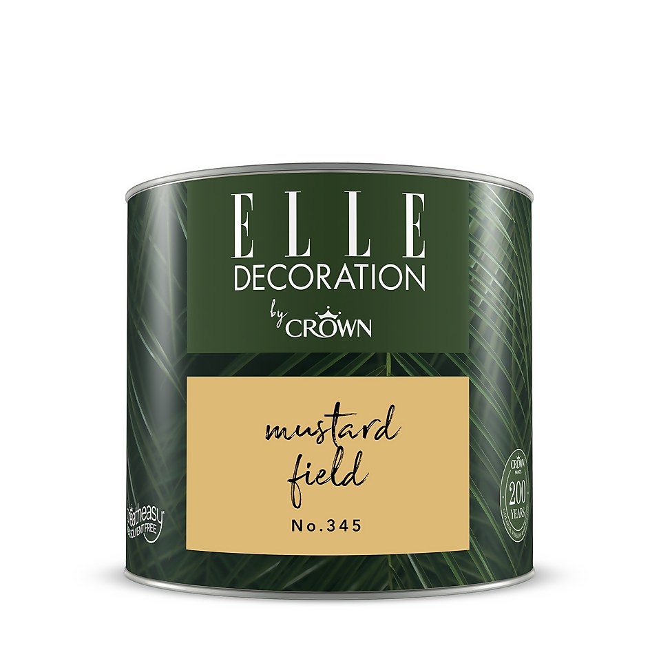 ELLE Decoration by Crown Flat Matt Paint Mustard Field - Tester 125ml