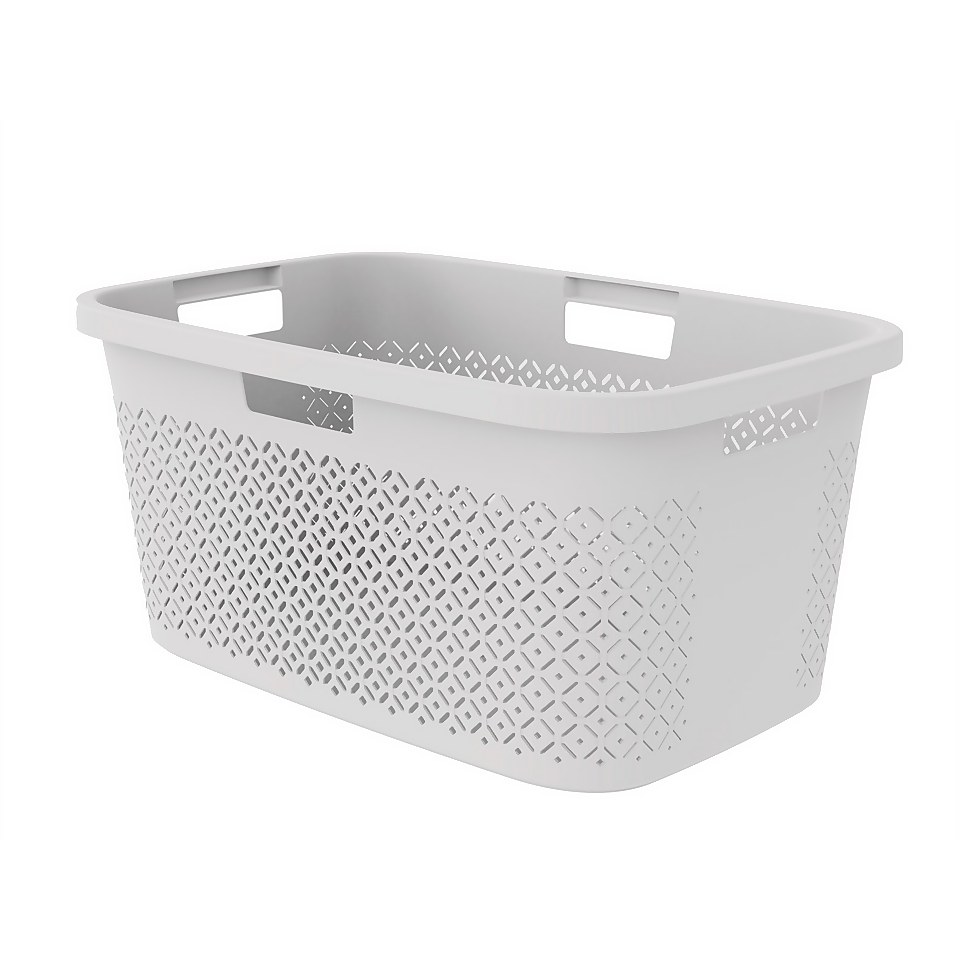 Curver Terrazzo Laundry Basket 47L - Grey
