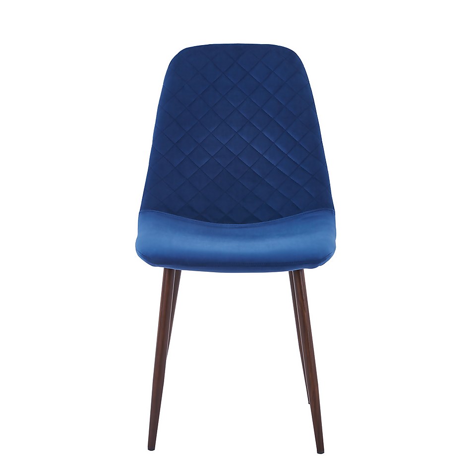 Ludlow Round Dining Table and 4 Perth Chairs Navy Homebase