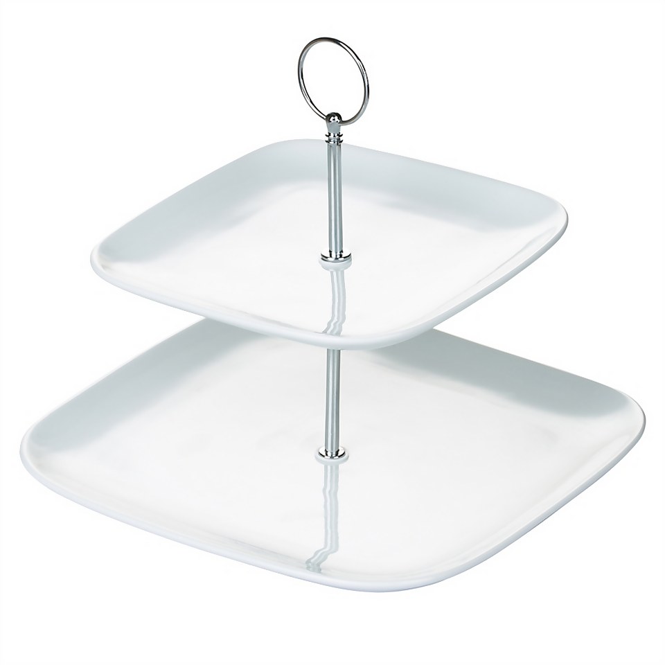 2 Tier Square Cake Stand