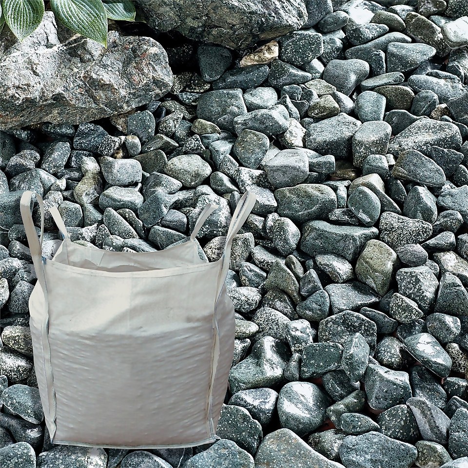 Stylish Stone Sea Green Cobbles, Bulk Bag - 750kg