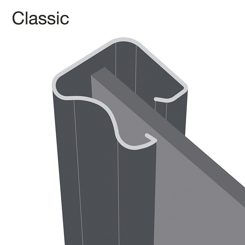 Classic 2 Door Sliding Wardrobe Kit Stone Grey Panel (W)1185 x (H)2260mm