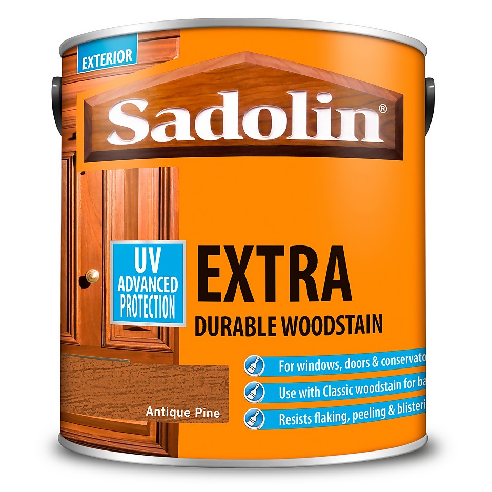 Sadolin Extra Durable Woodstain Antique Pine - 2.5L