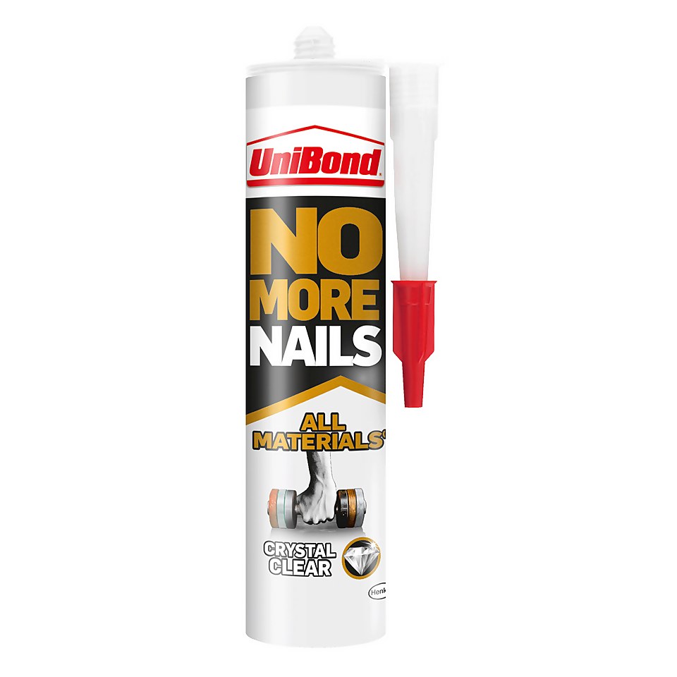 UniBond No More Nails All Materials Crystal Clear Grab Adhesive Cartridge 290g