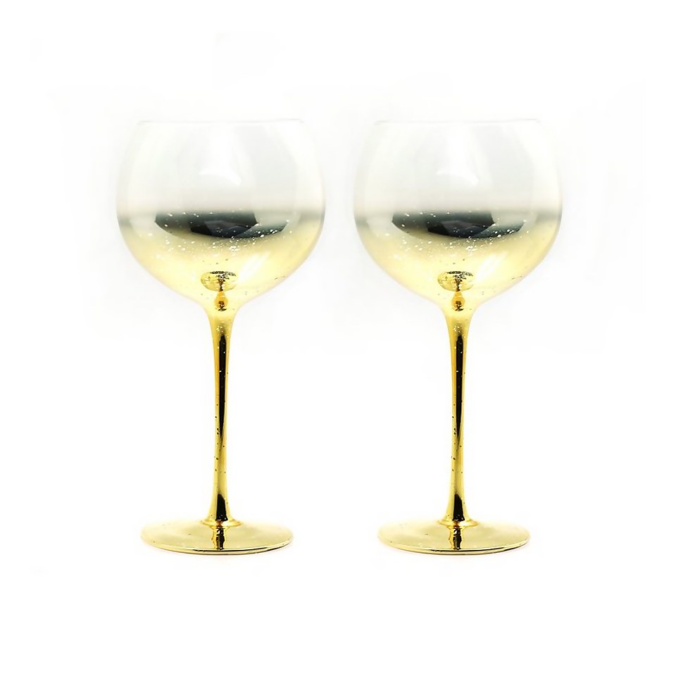 Gin Glasses - Set of 2 - Champagne Gold