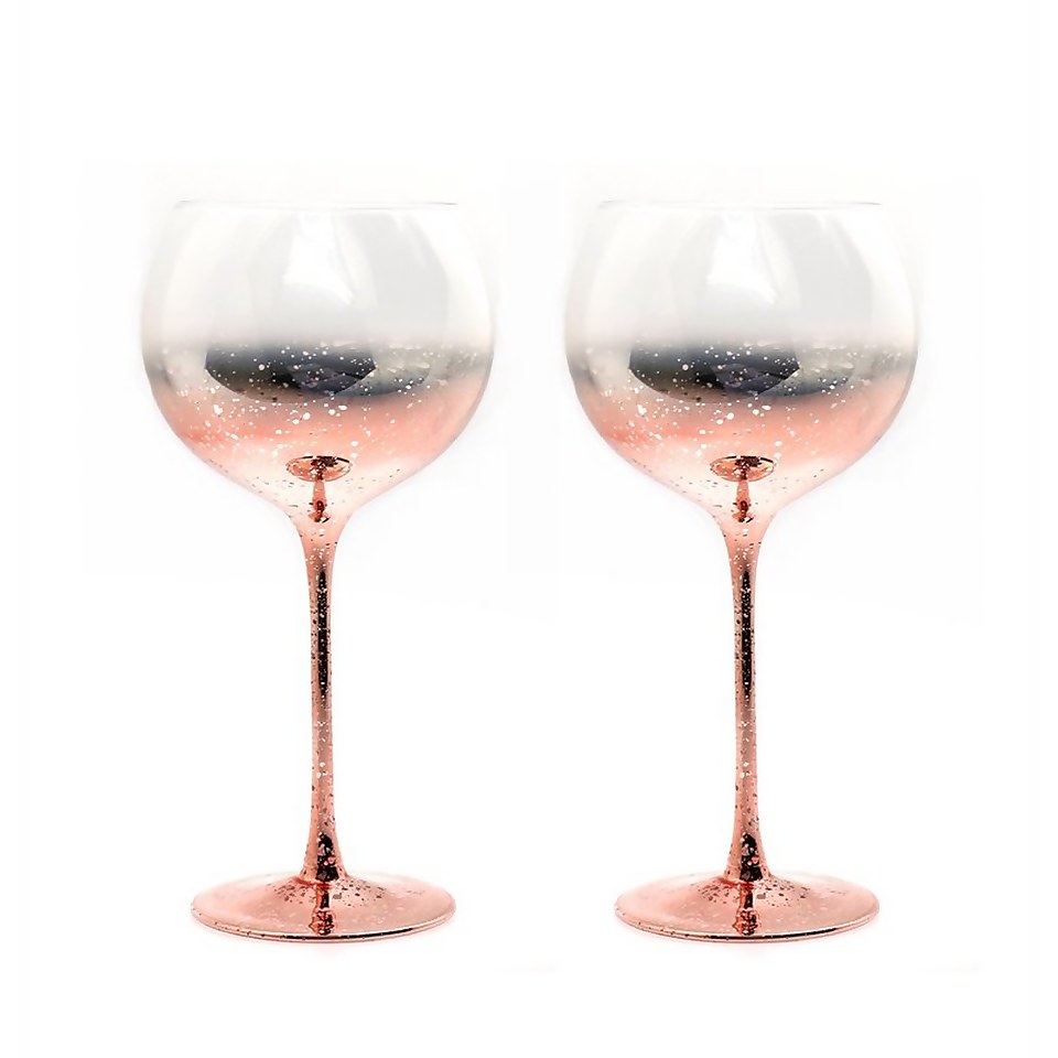 Gin Glasses - Set of 2 - Rose Gold