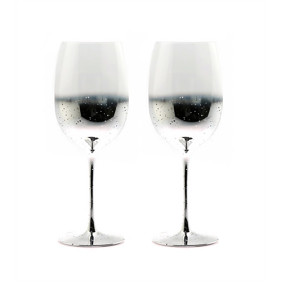 Wine Glasses - Set of 2 - Silver