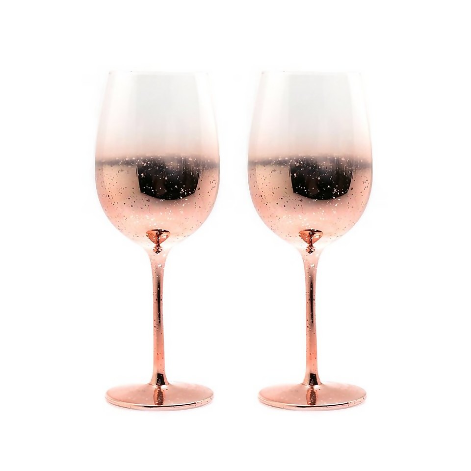 Wine Glasses - Set of 2 - Rose Gold