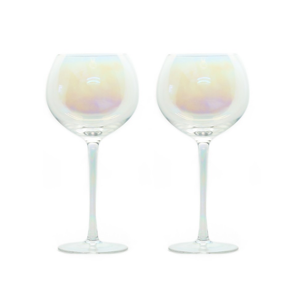 Large Lustre Gin Glasses - Set of 2