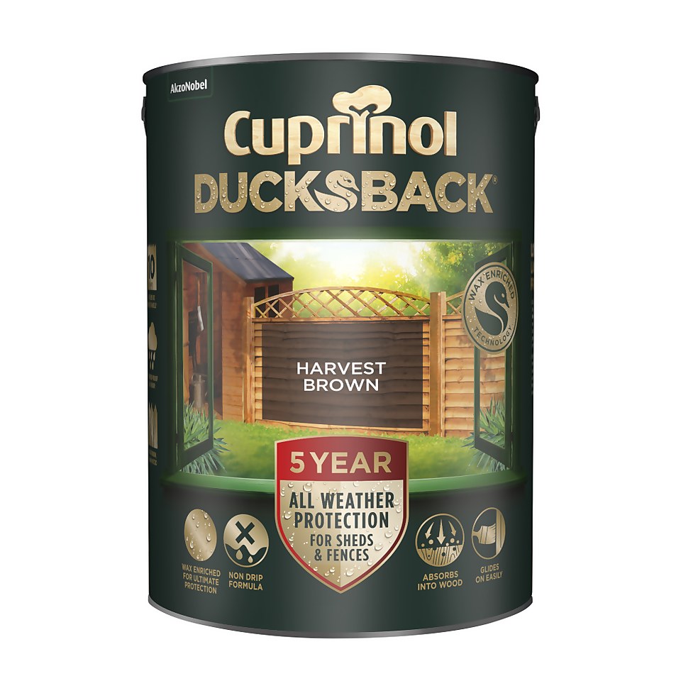 Cuprinol 5 Year Ducksback Harvest Brown - 5L
