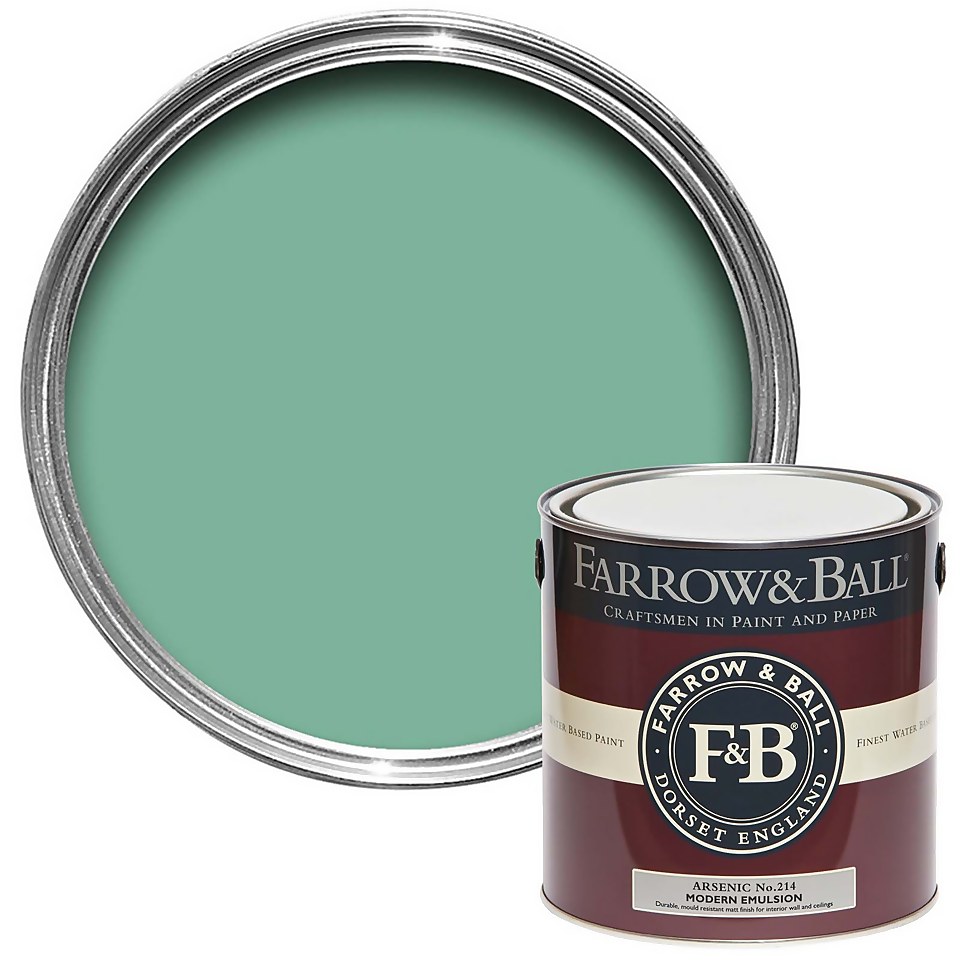 Farrow & Ball Modern Matt Emulsion Paint Arsenic No.214 - 2.5L
