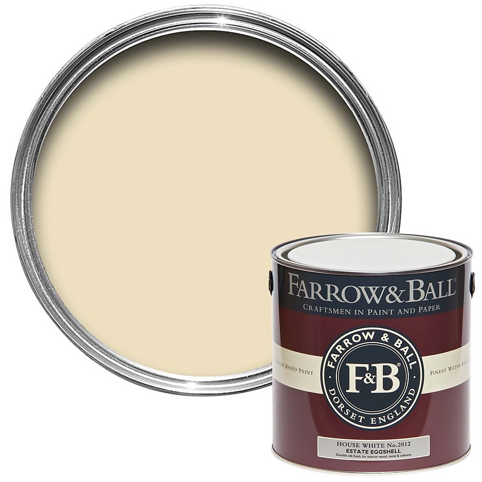 Farrow & Ball Estate Eggshell Paint House White No.2012 - 2.5L