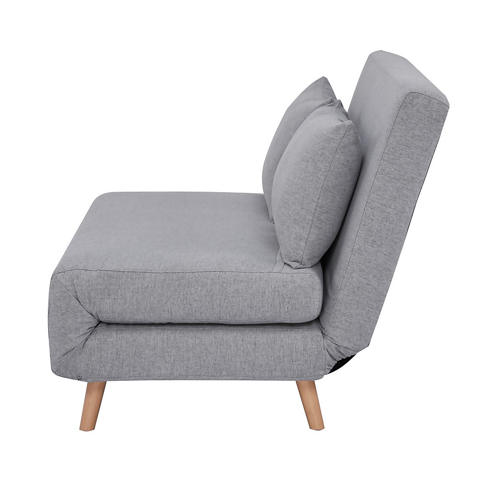 Freya Folding Sofa Bed Grey Homebase