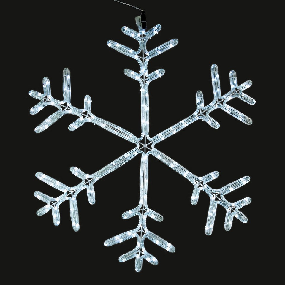 Snowflake Bright White Flashing LED Outdoor Christmas Light Decoration - 80cm