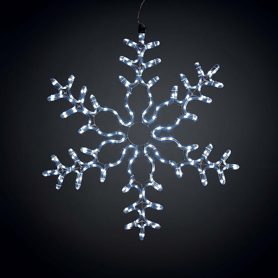 Snowflake Bright White Flashing LED Outdoor Christmas Light Decoration - 90cm