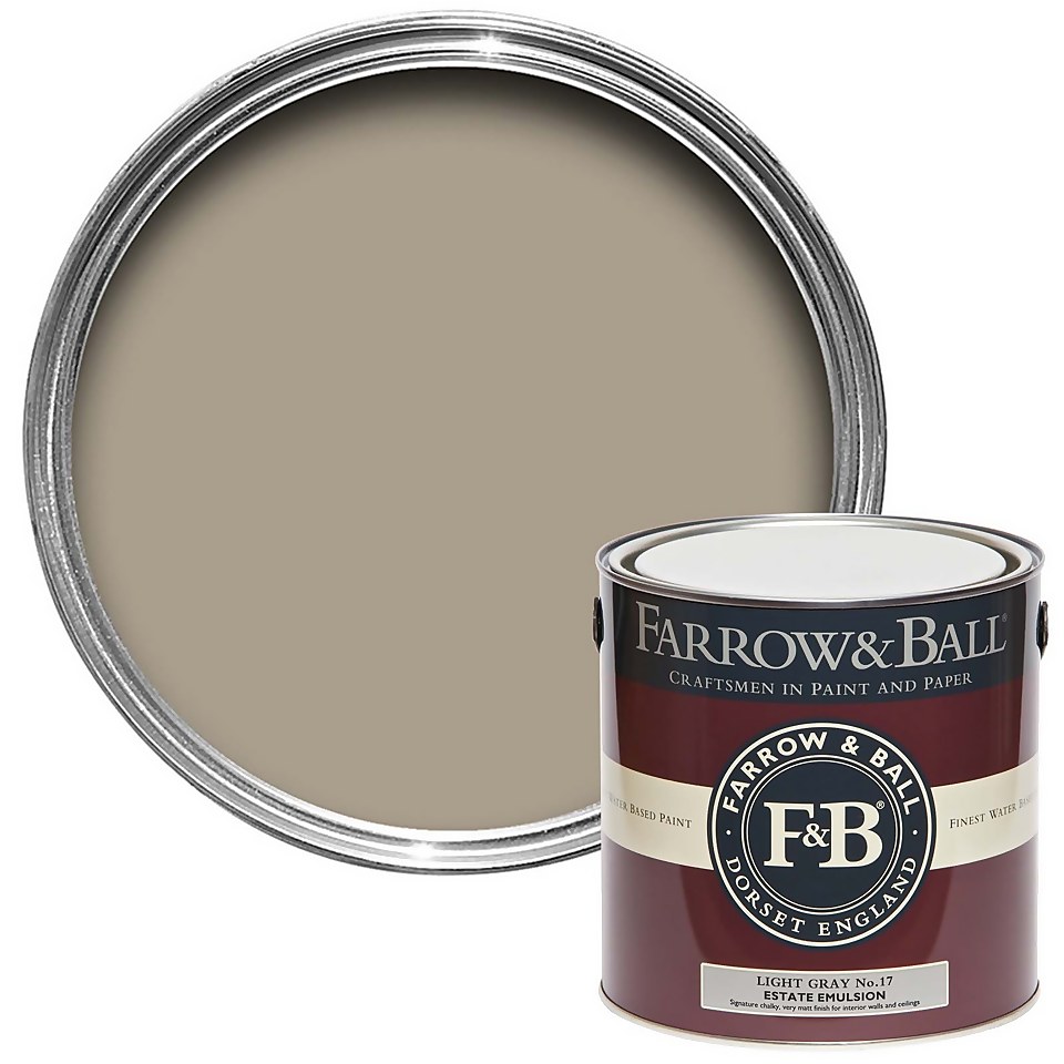 Farrow & Ball Estate Matt Emulsion Paint Light Gray No.17 - 2.5L