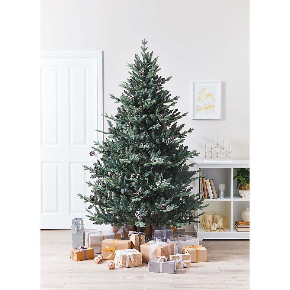 7ft Rocky Mountain Pre-Decorated Artificial Christmas Tree