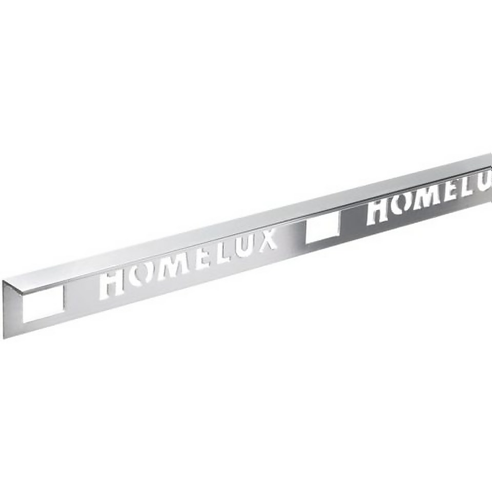 Homelux 10mm Straight Edge Tile Trim Silver Effect - 1.83m