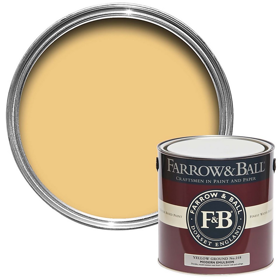 Farrow & Ball Modern Matt Emulsion Paint Yellow Ground No.218 - 2.5L