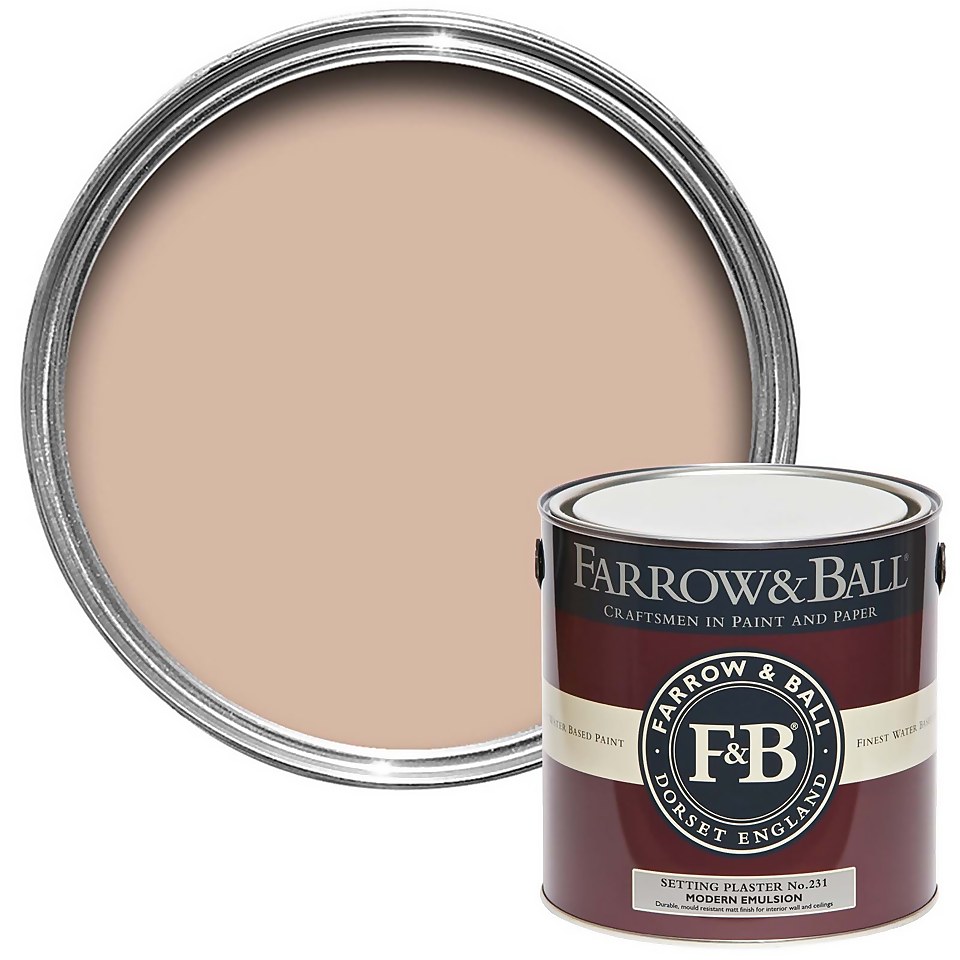 Farrow & Ball Modern Matt Emulsion Paint Setting Plaster No.231 - 2.5L