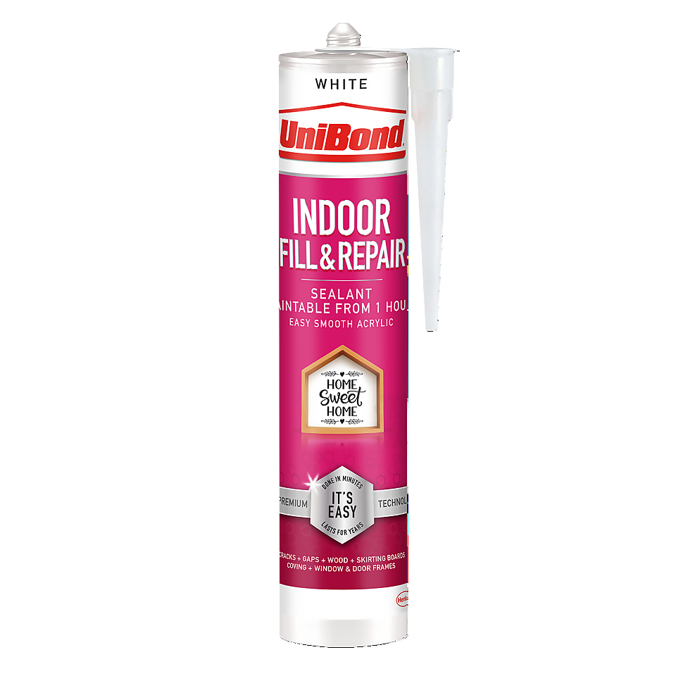 UniBond Indoor Fill&Repair Sealant - White Cartridge 462g