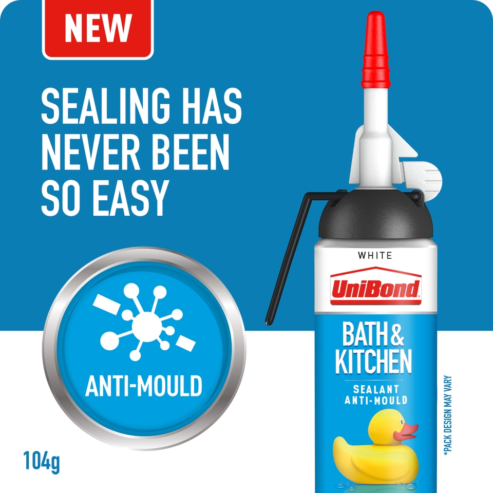 UniBond Bath and Kitchen Sealant White Easy Pulse 104g