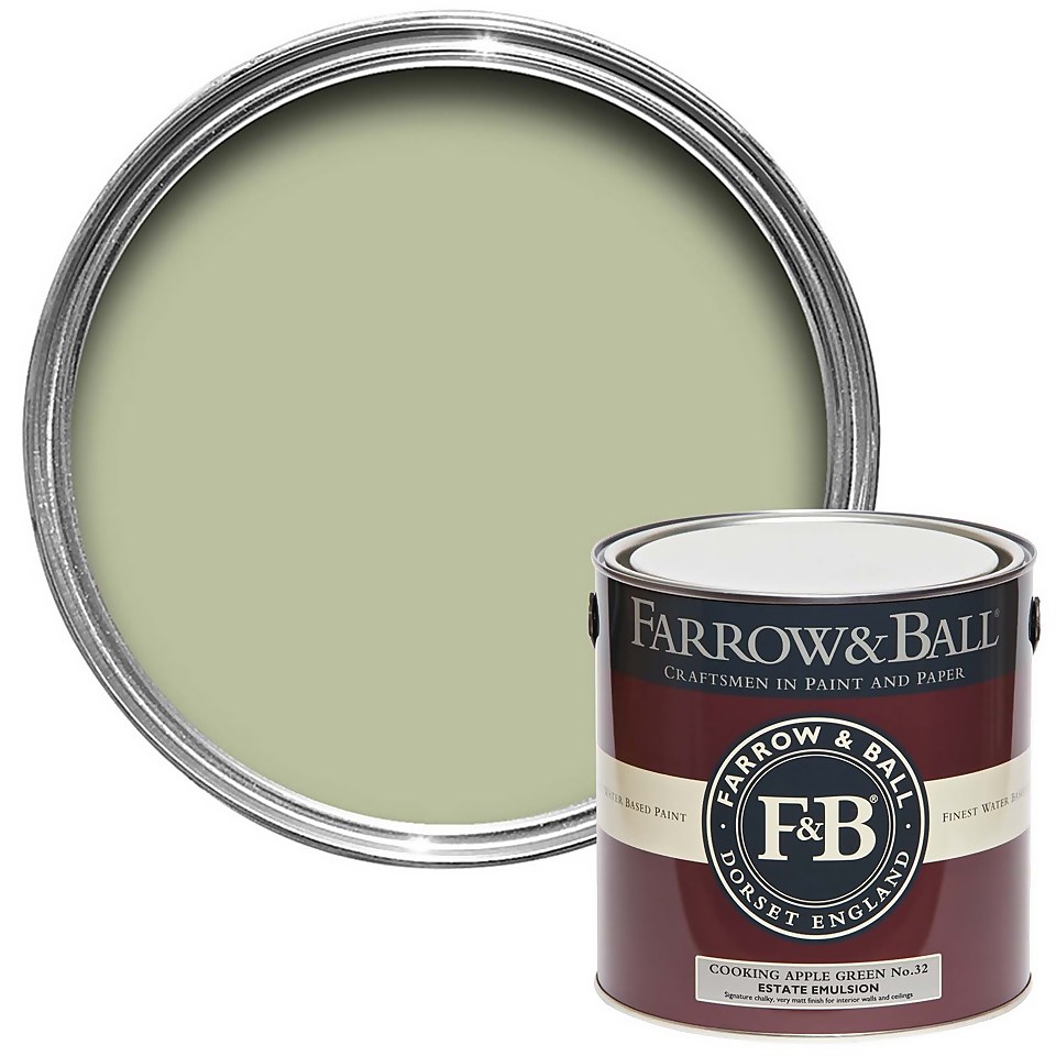 Farrow & Ball Estate Matt Emulsion Paint Cooking Apple Green No.32 - 2.5L