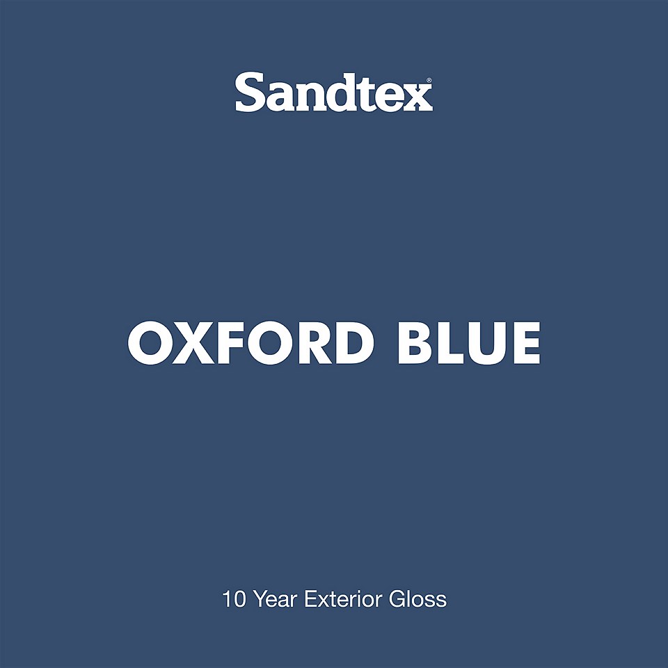 Sandtex Exterior 10 Year Gloss Paint Oxford Blue - 750ml