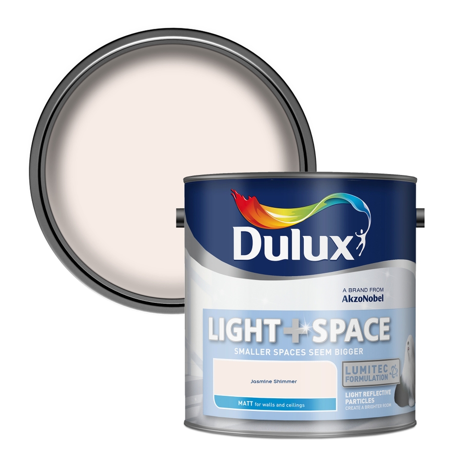 Dulux Light & Space Matt Emulsion Paint  Jasmine Shimmer - 2.5L