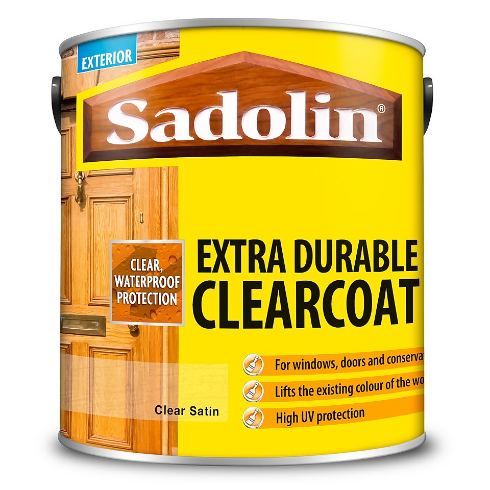 Sadolin Extra Durable ClearCoat Satin Wood Treatment Clear - 2.5L