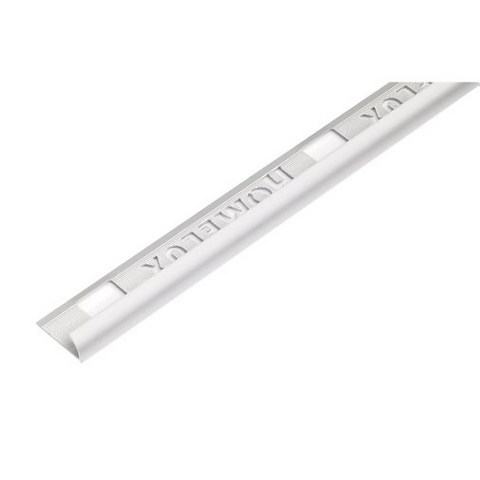 Homelux 9mm Round Edge Tile Trim - Stainless Steel Effect - 1.83m