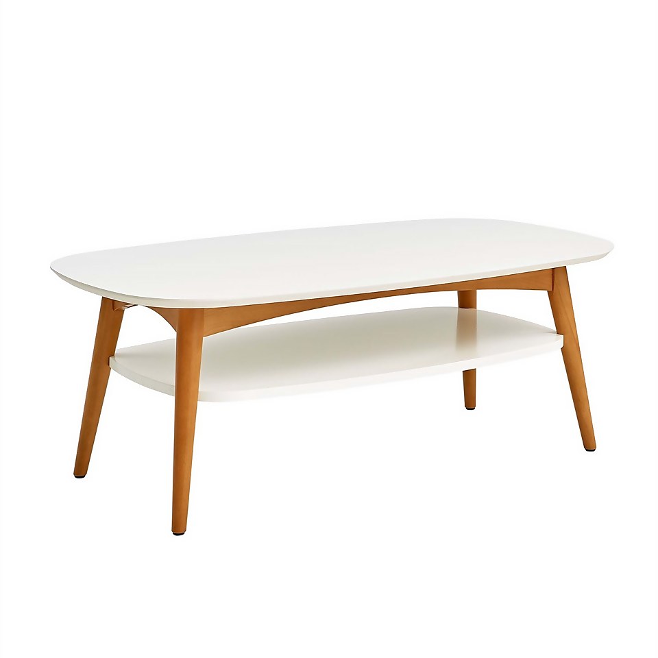 Nordic Coffee Table with Shelf
