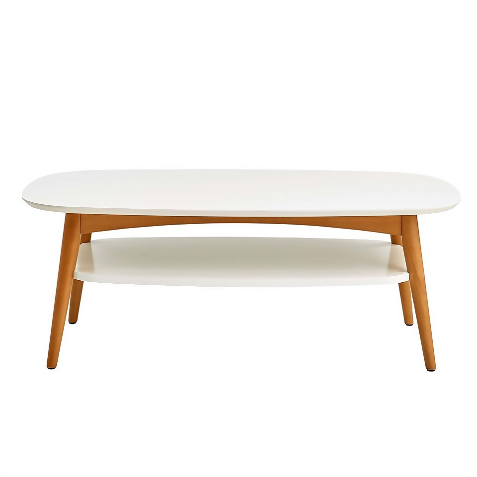 Nordic Coffee Table with Shelf