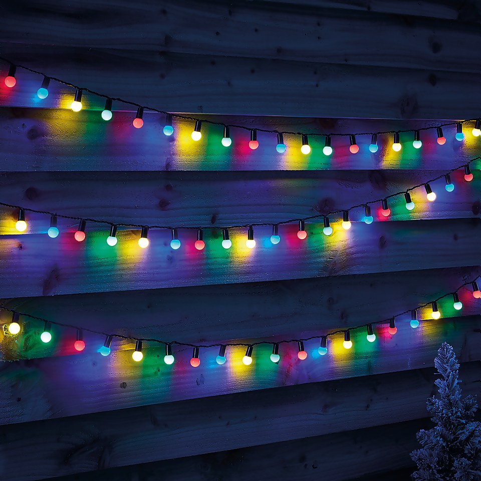180 Berry Outdoor Christmas String Lights - Multicoloured