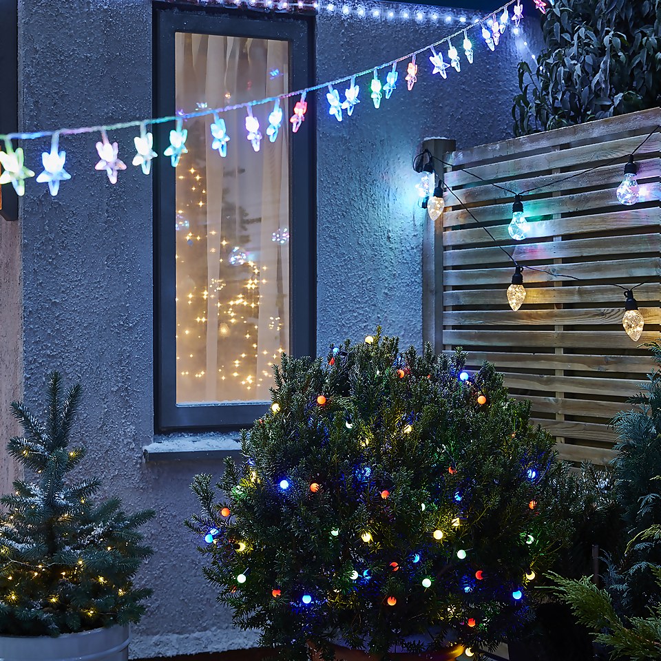 180 Berry Outdoor Christmas String Lights - Multicoloured