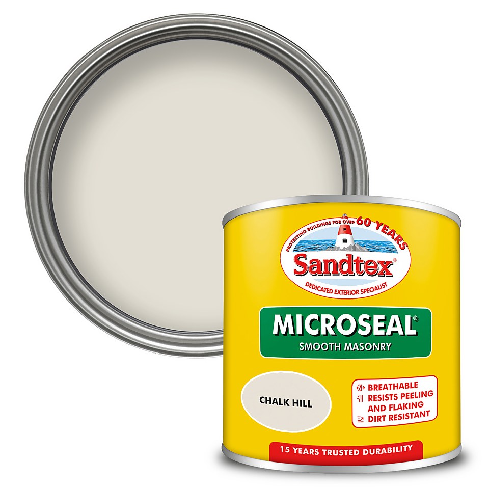 Sandtex Microseal Ultra Smooth Masonry Paint Chalk Hill - 150ml