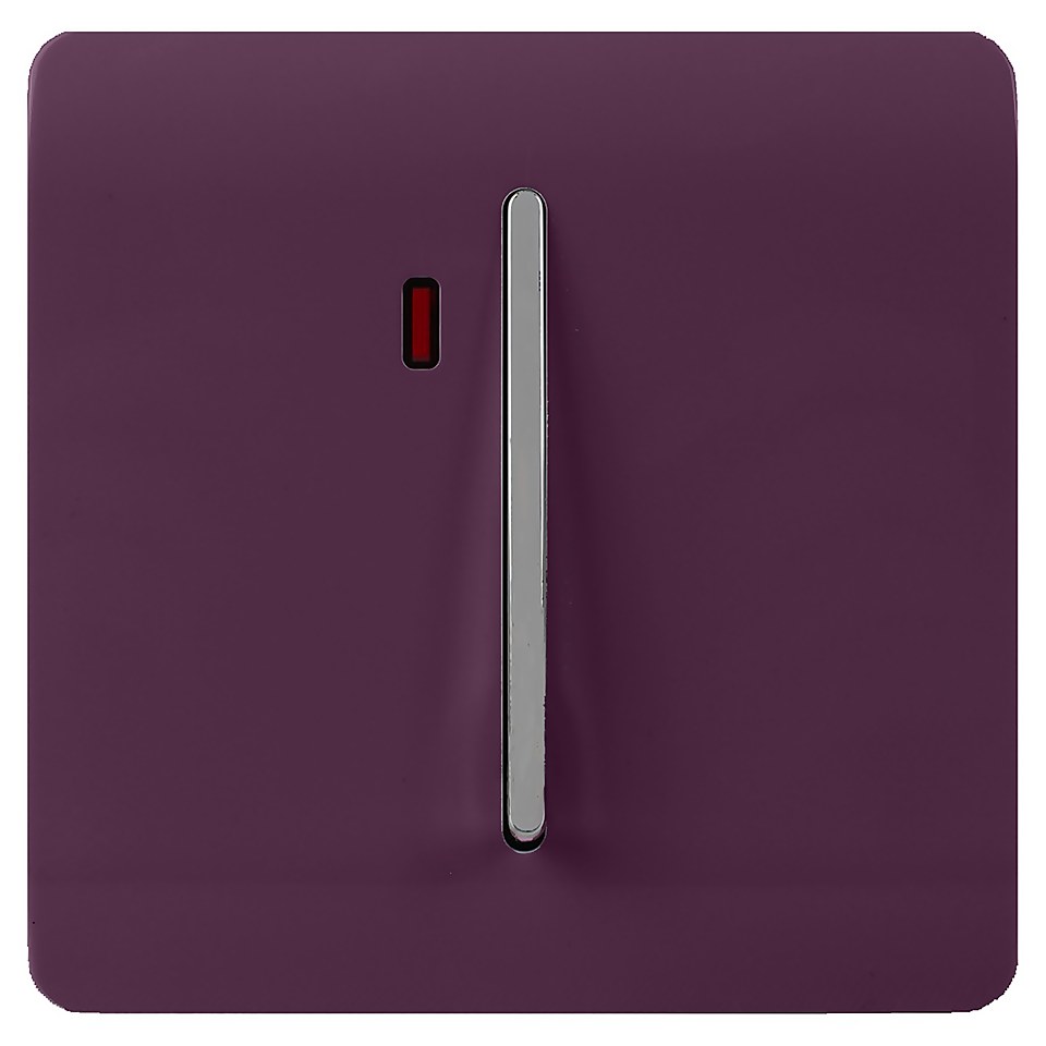 Trendi Switch 45Amp Switch With Neon in Plum