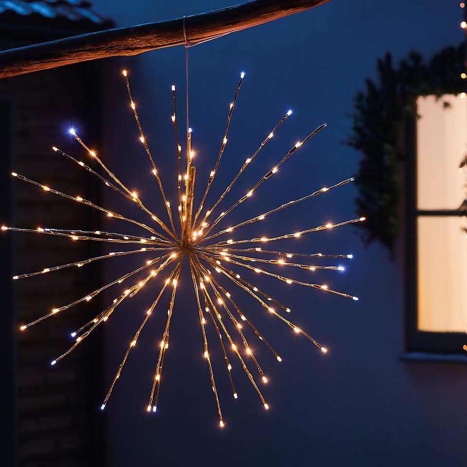 Champagne North Star LED Christmas Light Decoration - Large